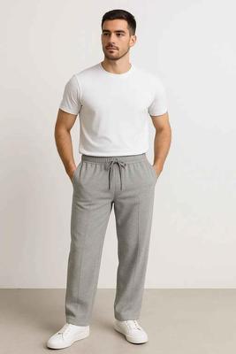 Silver Drift Light Grey Relax Fit Trousers
